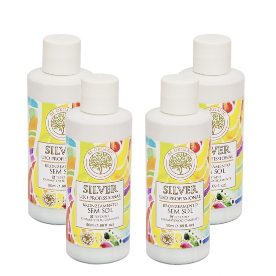 Solução Bronzeadora Be Organic - Silver - 50ml / 4 unidades Solução Bronzeadora Be Organic - Silver - 50ml / 4 unidades